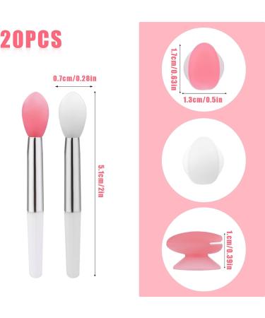 Silicone Lip Brushes with Covers - 10pcs Lip Applicators for Lipsticks & Gloss, Reusable & Hygienic | 2 Colors - Buy Online on GoSupps.com