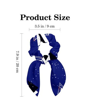 6 Pack Adorable Bow Scrunchies for Thick Hair - Geometry Blue Hair Rings Band Bows Bunny Ears Bowknot Hair Ties - Multi-colored - Buy Online on GoSupps.com