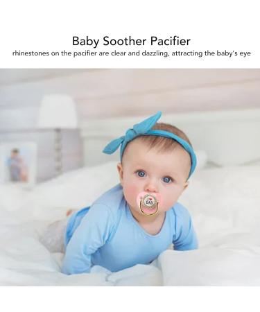 Alomejor Baby Pacifier - BPA Free Silicone Pacifier with Rhinestone Design for 6-18 Months (Pink) - Buy Online on GoSupps.com