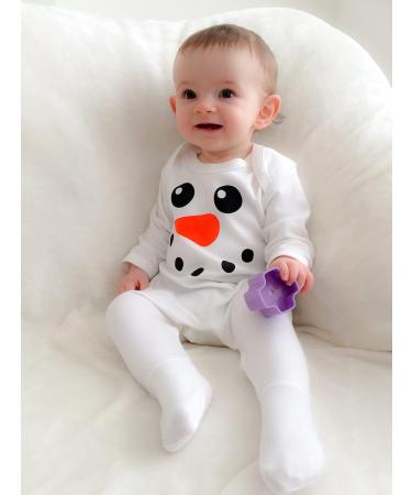 Baby Moo's Snowman Baby 1st Xmas Sleepsuit | UK Made | 6-12 Months - Buy Online on GoSupps.com