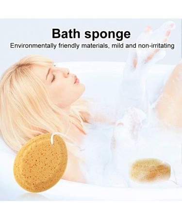 Bath Sponge Set - 4 Exfoliating Shower Sponges with 2 Adhesive Hooks for Adults and Kids - Buy Online on GoSupps.com