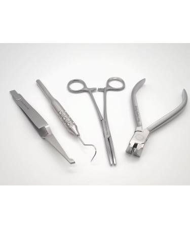 Complete DIY Braces Tool Plier Kit At Home 4PCS - Holding Brackets Change Color For Braces Ligature Ties Power Chain And Cutting Plier - Buy Online on GoSupps.com