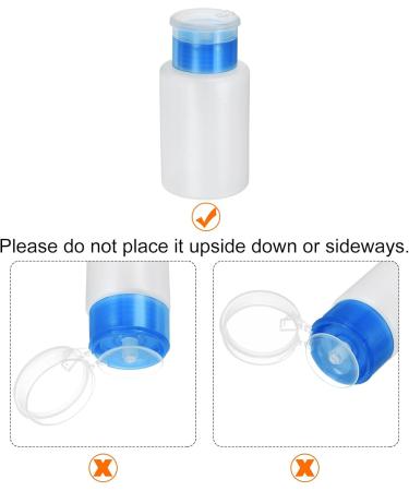 sourcing map Solvent Alcohol Dispensers 180ml(6.1oz) Straight Push Down Liquid Dispenser Pump with Sealing Stainless Steel Lid for Acetone Cleanser Polish Remover Blue Straight Blue - Buy Online on GoSupps.com