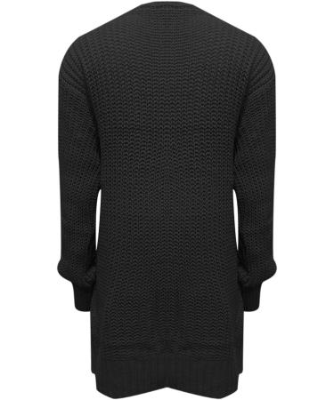 Gefomuofe Cardigans for Women Long Sleeve Cardigan for Women Pocket Jacket Cardigan Women's Blazer Cardigan Outerwear Elegant Shoulder Jacket Top Casual Top Black S - Buy Online on GoSupps.com