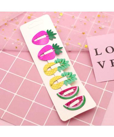 Lurrose 24pcs Cute Metal Hair Snap Clips - Fruit & Animal Cartoon Hairpins for Kids & Girls - Stylish Hair Accessories for Every Occasion - Buy Online on GoSupps.com
