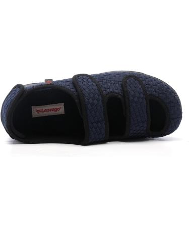 Buy Neuropathy Shoes for Women - Adjustable Extra Wide Diabetic Footwear Comfortable Breathable Design Indoor/Outdoor - Size 8.5 Dark Blue - Buy Online on GoSupps.com