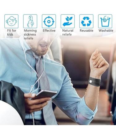 Relieve Travel Sickness with Menyiyds 3 Pairs of Shiatsu Bracelets Nausea Relief for Morning Seasickness & Travel - Buy Online on GoSupps.com