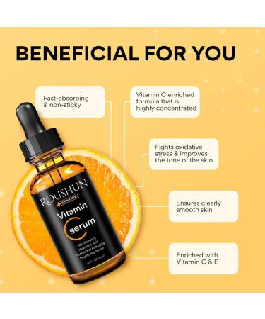 Derma Roller Kit for Face and Body - Vitamin C 20% Serum Skin Care Kit 540 Microneedling Face Roller 0.5mm Vitamin C E Hyaluronic Acid Serum Microneedle Roller Set for Acne Scar Anti Aging Wrinkles 2 Piece Set - Buy Online on GoSupps.com