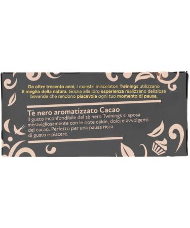  Italian Gourmet E.R. Twinings T Nero Aromatizzato al Cacao Black Tea with Cocoa Taste Pack of 25 Filters 4 x 50 g + Italian Gourmet Polpa 400 g - Buy Online on GoSupps.com