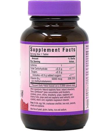 Buy Bluebonnet Nutrition EarthSweet Chewables Methylcobalamin 5000 mcg - Raspberry Flavor, 60 Tablets - Buy Online on GoSupps.com