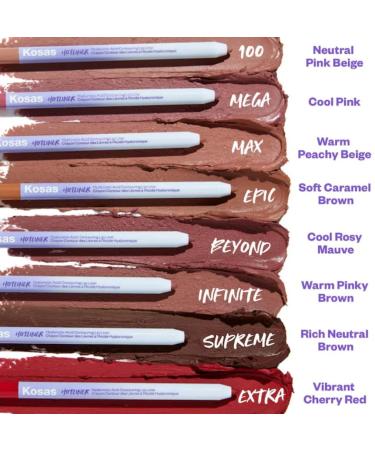 Kosas Hotliner Hyaluronic Acid Contouring Lip Liner 100 (Neutral Pink Beige) & Free Sheet Masque | International Shipping Available - Buy Online on GoSupps.com