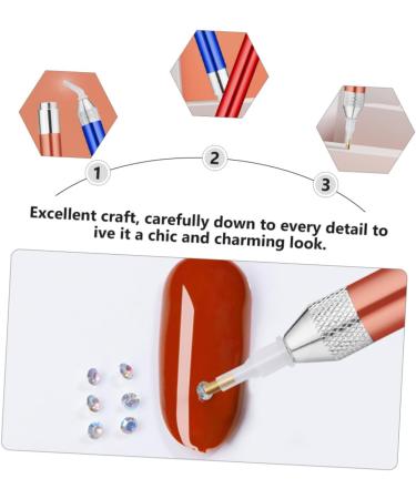 Beaupretty 3sets Nail Art Drill Pen Nail Pen Diy Drill Pen Nail Rhinestone Pen Diamond Embroidery Pen Kit Gemstones for Nails Embroidery Diamond Pen 5d Tool Aluminum Alloy Shine Glue Pen 13.6x1.3cm Assorted Color - Buy Online on GoSupps.com