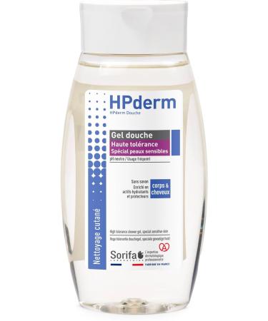  SORIFA Pack of 25 - HPderm HAUTE TOLERANCE shower gel - 2 in 1 body and hair - Special for sensitive skin tattooed skin weakened hair - Frequent use - pH neutral soap-free - Bottle 250 ml - Buy Online on GoSupps.com