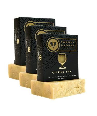 Swanky Badger Natural Soap Bar Citrus IPA 3 Pack