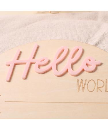 Ylsteed Baby Birth Announcement Shield Cards - Newborn Milestone Wood Sign for Hospital Photo - Hello Rosa - Buy Online on GoSupps.com