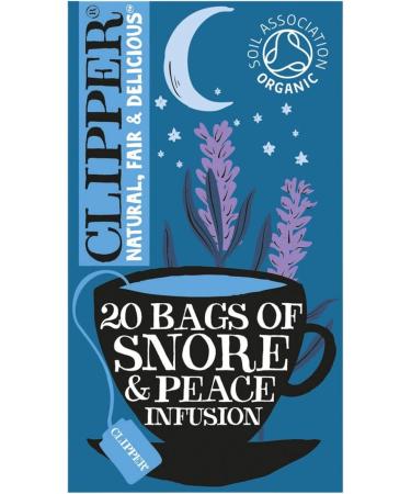 Organic Herbal Tea Duo: Snore & Peace Blend + Ginger & Turmeric - 40 Tea Bags | Caffeine-Free - Buy Online on GoSupps.com