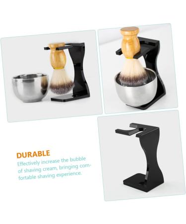 Shop Minkissy Razor Set & Hairdressing Brush - Men's Shaving Brush & Acrylic Holder for Salon Quality Grooming - Buy Online on GoSupps.com