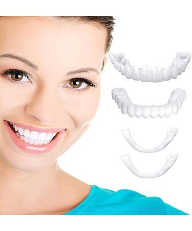 Brigtviee prostheses fake teeth false teeth artificial teeth Temporary smile veneer above and below cosmetic veneers teeth of provisional dentures for men and women