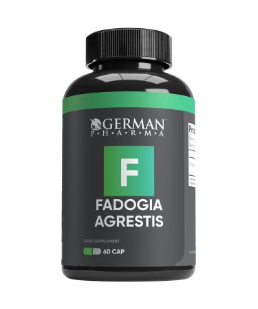 German Pharma Fadogia Agrestis Vegetable Capsules | 60 Capsules 2 Per Day | 1 Month Supply | Accelerates Muscle Building & Recovery | 100% Vegan |