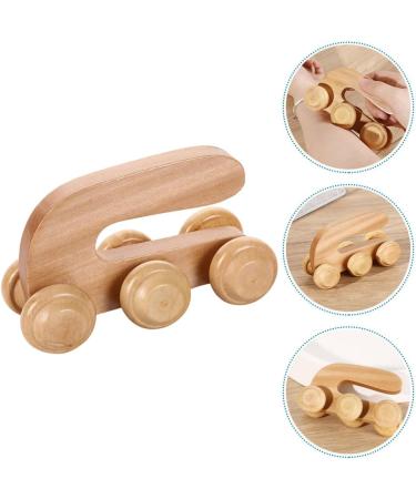 Gleavi Wooden Roller Massage Device - Acupressure Ball & Muscle Roller for Deep Tissue Body Massage - Perfect for Calves & Relaxation - Buy Online on GoSupps.com