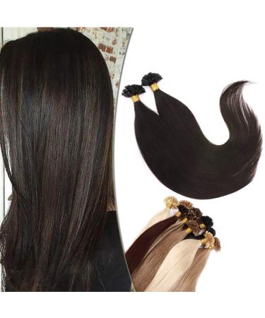 SEGO SONNGING Extensions real hair - (1g/strand) hair extension keratin u -tip remy human hair 100 strands natural black#1b 22 "(56cm)
