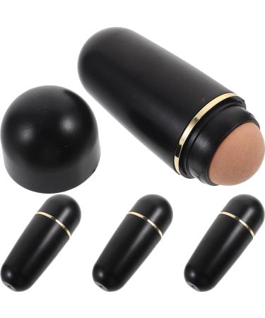 TOPBATHY Boule Absorbante D'huile Visage en Pierre Volcanique Lot de 4 Mini pour Contr le du S bum et Soins Peau Bille de Remplacement Pratique pour Nettoyage Doux des Pores