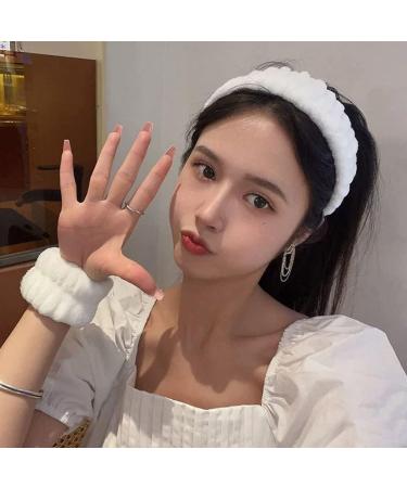 amangul 1Piece Wash Towel Wrist Wristbands Terry Scrunchies Plush Makeup Supply Terry Wristband Absorbent Wash Towel(Light Blue) - Buy Online on GoSupps.com
