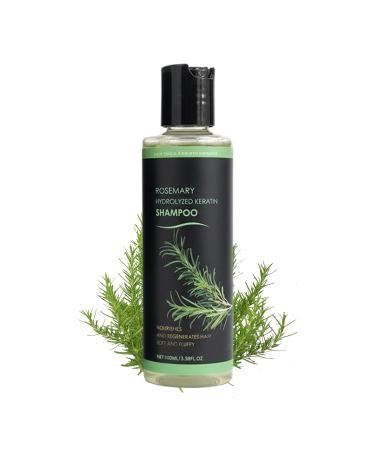 Organic Shampoo - 100ml Rosemary Hair Growth Shampoo Hydrolyzed Keratin Shampoo Natural Keratin Shampoo to Strengthen and Thicken Hair for Hair Loss