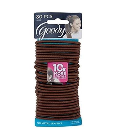 Goody WoMens Ouchless Braided Elastics Brown 30 Count