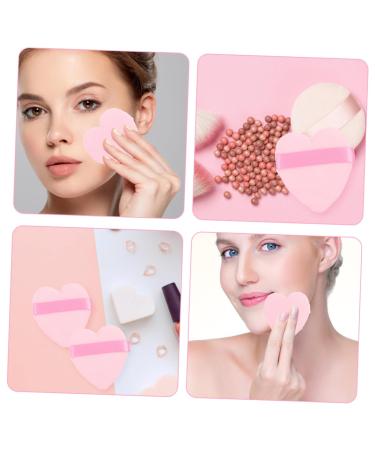 FRCOLOR 50pcs Heart Shaped Makeup Puffs - Double-Sided Powder Applicators for Setting & Contouring | Perfect for Foundation & Face Makeup | Pink - Buy Online on GoSupps.com