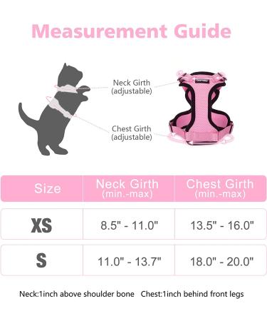 Dooradar Cat Harness and Leash Set - Escape Proof Adjustable Kitten Vest for Walking - Soft Breathable Mesh Jacket with Reflective Strips - XS Pink - Buy Online on GoSupps.com
