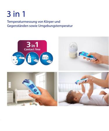 Veroval Baby Infrared Thermometer - Contactless Noiseless Quick Body & Object Temperature Measurement - Ideal for Parents - Buy Online on GoSupps.com