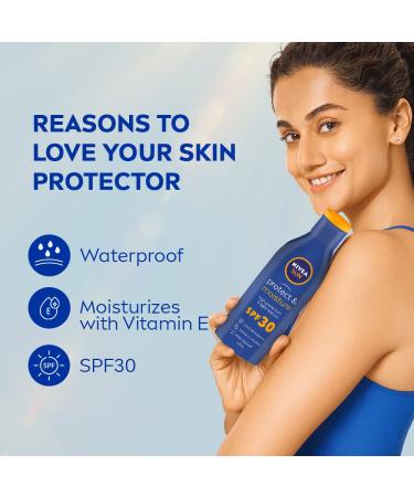 Nivea Sun Moisturising Lotion SPF 30 - 125ml | Hydrating Sunscreen for All Skin Types | Free International Shipping - Buy Online on GoSupps.com