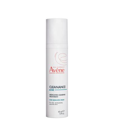 Eau Thermale Av ne Cleanance ACNE Medicated Clearing Treatment with Micronized Benzoyl Peroxide Treatment Cream for Acne Blemishes and Blackheads Safe For Sensitive Skin