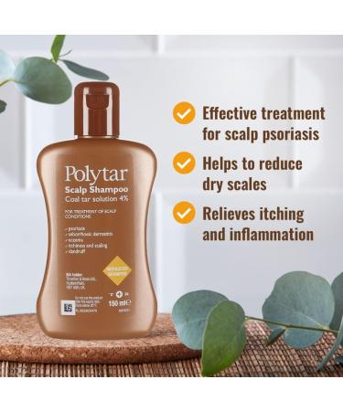 Poltar Scalp Shampoo 150ml - Treats Psoriasis, Seborrhoeic Dermatitis, Eczema & Dandruff - Soothes Itchy, Scaly Scalps - With Coal Tar - Pack of 1 - Buy Online on GoSupps.com