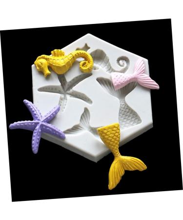 OUNONA 4 Pcs Mold Cookie Cutters Biscuit Mould Christmas Cake De para Gelatinas Christmas Party Supplies Cake Stencil Silicone Sweet Mould Silicone Sea Liquid Silicone Mermaid Silica Gel 9X7.5X0.8CMx2pcs Greyx2pcs - Buy Online on GoSupps.com