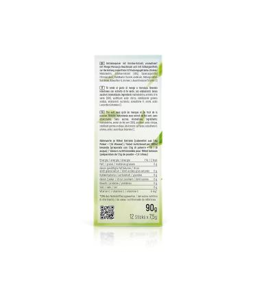 Intick Sugar-Free Iced Tea Powder - Mango & Maracuja | Vegan Low-Calorie Green Tea Drink | 1 Pack (12 x 1.5-2.5L) with Vitamin C - Buy Online on GoSupps.com