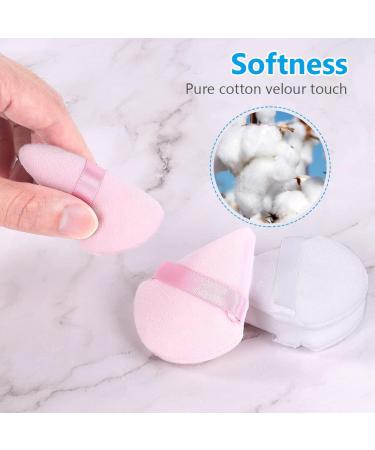 Ainiv 4 PCS Triangle Makeup Puff Set | Reusable Soft Powder Sponge | Dual-Use Cosmetic Puff | for Loose Powder & Foundation | Pink + White - Buy Online on GoSupps.com