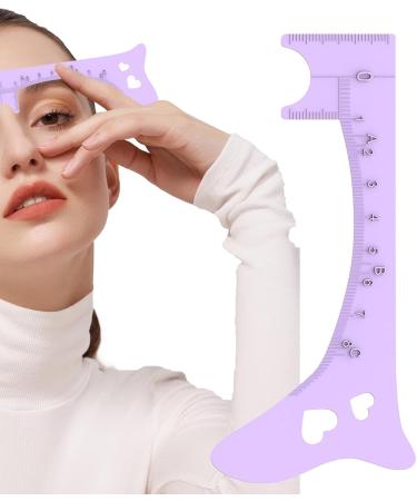 Kumprohu Brow Mapping Ruler | Silicone Eye Liner Guide Eye Brow Stencils | Eyebrow Shaping Ruler Eye Makeup Aid Brow Measuring Tool for Beginners Eye Liner Eyelash Eyebrow Purple - Buy Online on GoSupps.com