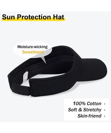 NTLWKR Sun Visor Hat Outdoor Sports Cap - Adjustable Velcro - Unisex - Black/White/Khaki - Buy Online on GoSupps.com