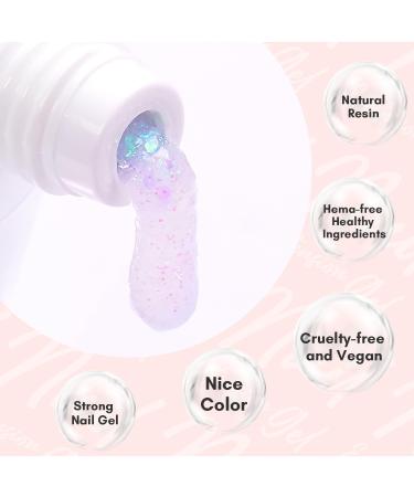 Makartt Poly Nail Gel 50ML Builder Gel - White Pink Nude Clear Rosy Gel for Salon Design - Ellette - Buy Online on GoSupps.com