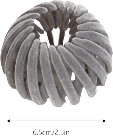 Birds Nest Hair Clip - Velvet Expandable Bun Fixed Hair Claw | Retractable Ponytail Holder Hairpin Buckles Hair Bun Maker Bun Clip Accessories for Women and Girls Tosier Light Gray - Buy Online on GoSupps.com