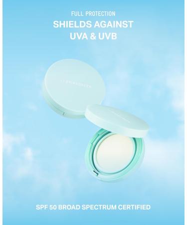 BRING GREEN Tea Tree CICA Facial Sun Cushion SPF 50+ PA++++ | Korean Mineral Sunscreen for Face | Non-Nano Reef-Safe Redness Correcting with Zinc Oxide | Travel Size Sun Protection - Buy Online on GoSupps.com