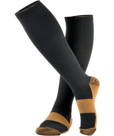 XXL Compression & Diabetic Socks for Pain Relief - Copper Fiber Soft & Breathable Improve Blood Circulation - Buy Online on GoSupps.com