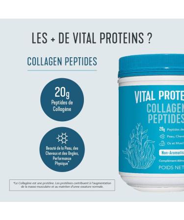 Vital Proteins Drinking Collagen Food Supplement Hydrolyzed Collagen Peptides Unflavored 20 oz - Buy Online on GoSupps.com
