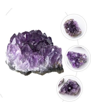 FOMIYES 4 Pcs Natural Crystal Cluster Crystal Ornament Rough Stone Purple Natural Minerals Multifunction - Buy Online on GoSupps.com