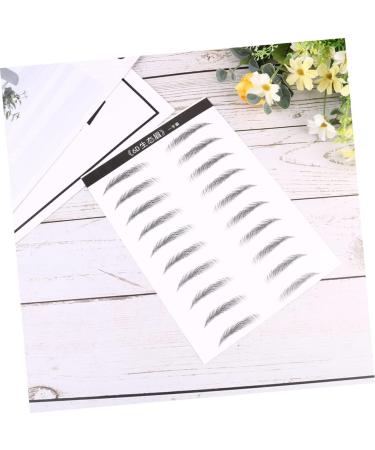IWOWHERO 2 Pairs Simulation Eyebrow Hair-like Simulation Waterproof Long Lasting Eyebrow Makeup Tools Black - Buy Online on GoSupps.com