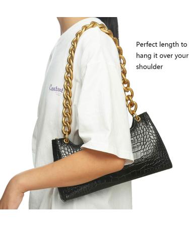 Xiazw DIY Heavy Chunky Aluminum Metal Purse Handle Bag Chains Charms Straps Replacement Handbag Accessories Decoration (Gold) - Buy Online on GoSupps.com
