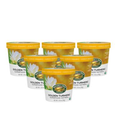Nature's Path Organic Oatmeal Cup, Golden Turmeric, 1.76 Oz Container (Pack of 6) Golden Turmeric 6 Count (Pack of 1)