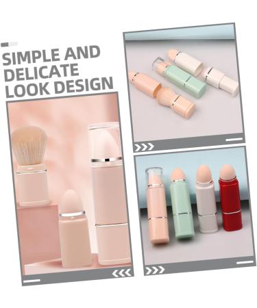 DRESSOOS 2 in 1 Makeup Brush Makeup Tool Cosmetics Brush Liquid Foundation Brush Powder Brush Retractable Makeup Brush Foundation Applicator Plastic Set With Cover Travel - Buy Online on GoSupps.com